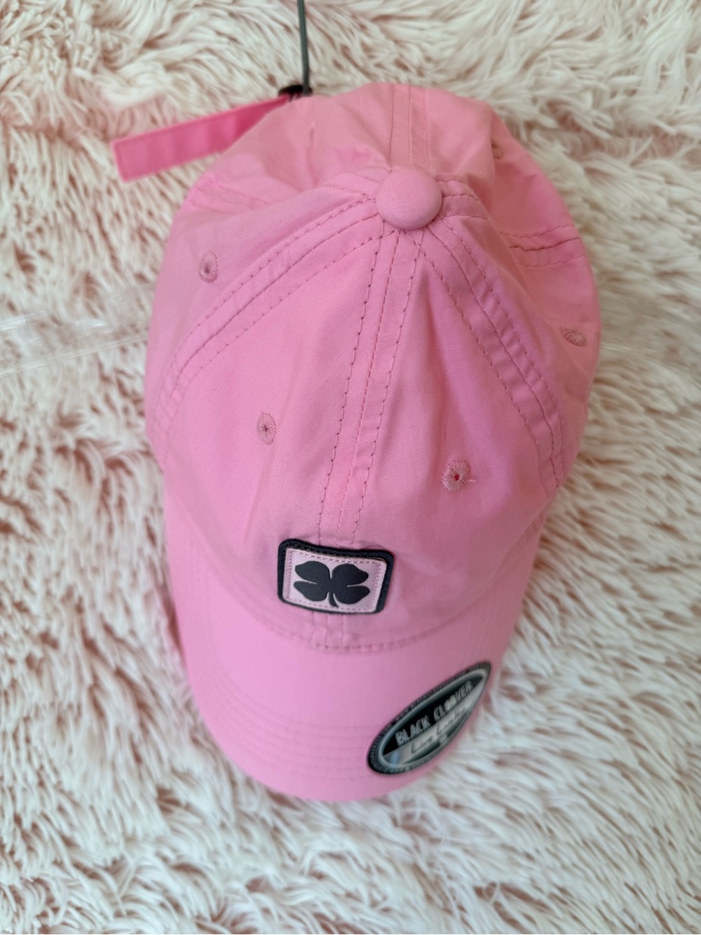 Pink Clover Patch Baseball Cap for Women